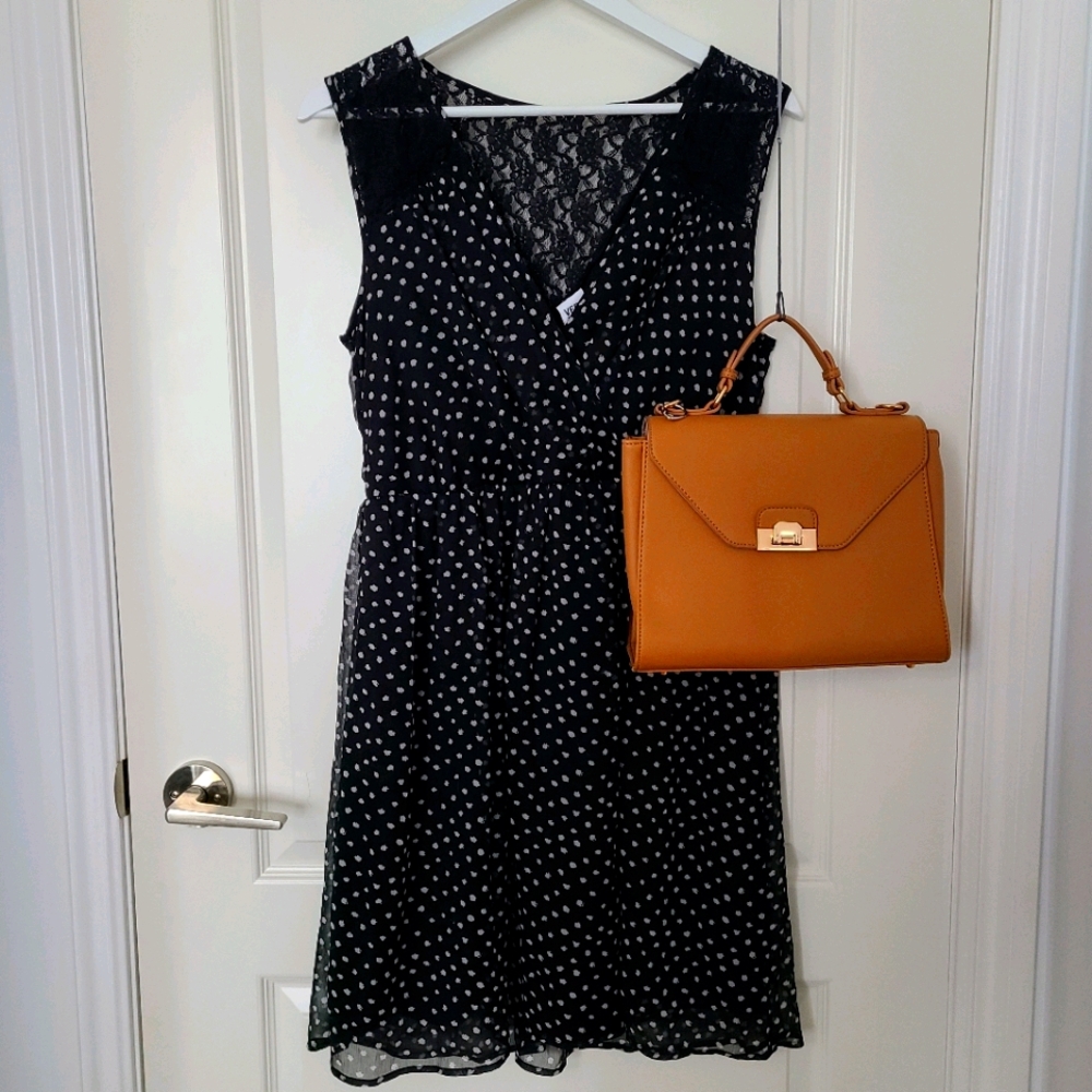 Vera Moda lace polka dot dress L
